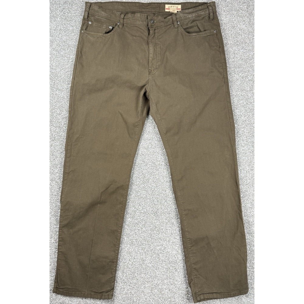 Orvis Five Pocket Canvas Pants Men's 40x32 Brown Stretch Outdoor Field‎ Hunting